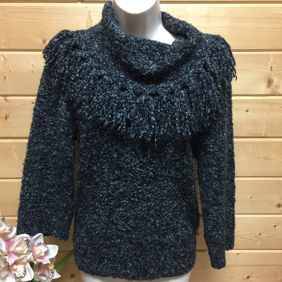 Gray Cowl Neck Marled Sweater NWOT - Picture 3 of 8